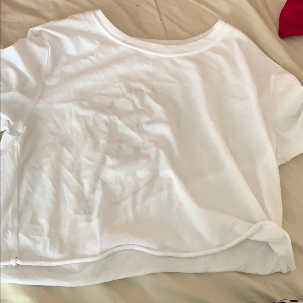 crop top shirt with a bff logo in the back